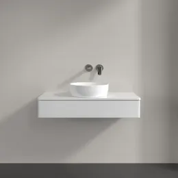 Villeroy & Boch Antao Тумба под раковину, 1 выдвижной ящик, 1000 x 190 x 500 mm, лицевая поверхность без текстурированной отделки, Glossy White Lacquer / Glossy White Lacquer K09010GF
