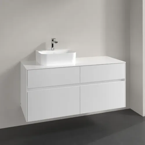 Villeroy & Boch Collaro Тумба под раковину, 4 выдвижных ящика, 1200 x 548 x 500 mm, Glossy White / Glossy White C09800DH