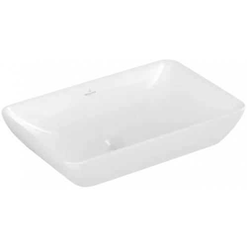 Villeroy & Boch Venticello Надстраиваемый полуутопленный умывальник, 555 x 360 x 110 mm, Альпийский белый, с переливом 41135501