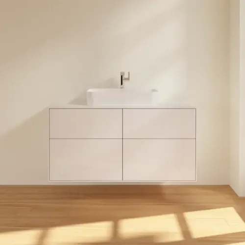 Villeroy & Boch Finion Тумба под раковину, с подсветкой, 4 выдвижных ящика, 1200 x 603 x 501 mm, Glossy White Lacquer G38100GF