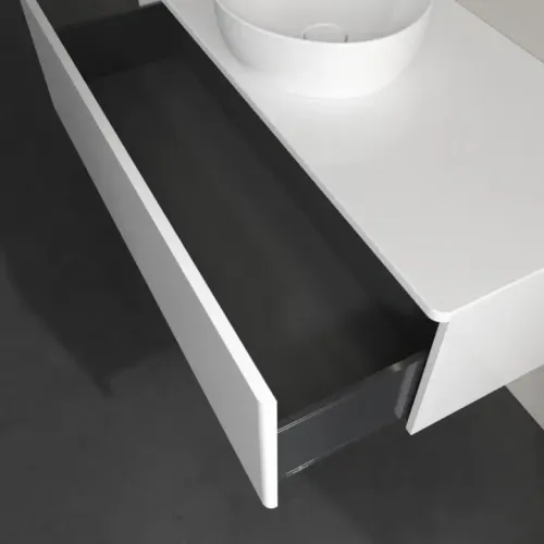 Villeroy & Boch Antao Тумба под раковину, с подсветкой, 1 выдвижной ящик, 1200 x 360 x 500 mm, лицевая поверхность без текстурированной отделки, Glossy White Lacquer / Glossy White Lacquer L32010GF