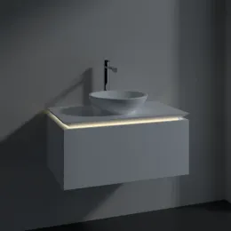 Villeroy & Boch Legato Тумба под раковину, с подсветкой, 1 выдвижной ящик, 800 x 380 x 500 mm, Glossy White / Glossy White B569L0DH