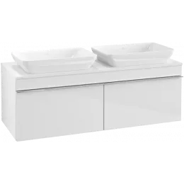Villeroy & Boch Venticello Тумба под раковину, 2 выдвижных ящика, 1257 x 436 x 502 mm, Glossy White / Glossy White A94901DH