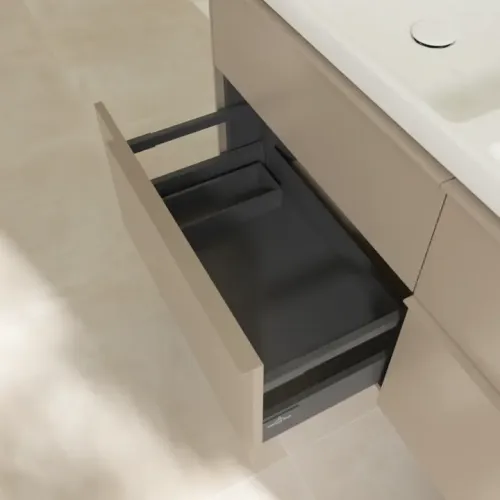 Villeroy & Boch Subway 3.0 Тумба под раковину, с подсветкой, 4 выдвижных ящика, 1272 x 576 x 478 mm, Taupe C568L2VM
