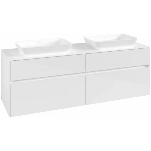 Villeroy & Boch Collaro Тумба под раковину, 4 выдвижных ящика, 1600 x 548 x 500 mm, Glossy White / Glossy White C12300DH