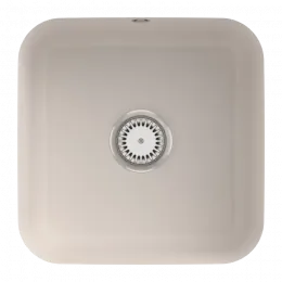 Villeroy & Boch Cisterna 50 Мойка под столешницу, включая Комплект слива с ручным управлением, Крепежный комплект, выкл Керамика, 445 x 445 mm, Crema CeramicPlus 670301KR