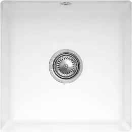 Villeroy & Boch Subway 50 SU Мойка под столешницу, включая Комплект слива с эксцентриком, выкл Керамика, 440 x 440 mm, Альпийский белый CeramicPlus 332502R1