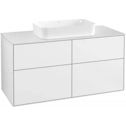 Villeroy & Boch Finion Тумба под раковину, с подсветкой, 4 выдвижных ящика, 1200 x 603 x 501 mm, Glossy White Lacquer G67100GF
