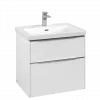 Villeroy & Boch Subway 3.0 Тумба под раковину, 2 выдвижных ящика, 622 x 576 x 478 mm, Pure White C57600VF