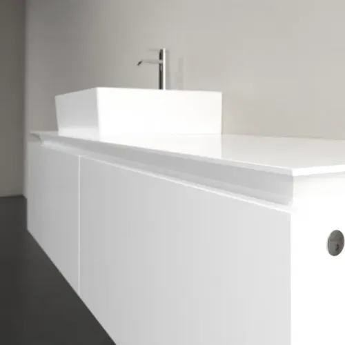 Villeroy & Boch Legato Тумба под раковину, с подсветкой, 2 выдвижных ящика, 1400 x 380 x 500 mm, Glossy White / Glossy White B613L0DH
