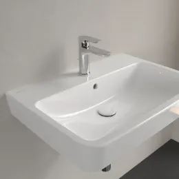 Villeroy & Boch O.novo Pаковина, 650 x 460 x 175 mm, Альпийский белый, с переливом, задняя сторона и нижняя сторона шлифованные 4A41KG01