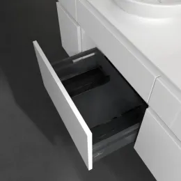 Villeroy & Boch Legato Тумба под раковину, с подсветкой, 5 выдвижных ящиков, 1200 x 550 x 500 mm, Glossy White / Glossy White B578L0DH