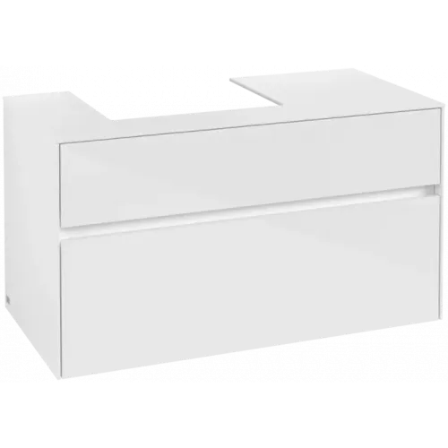 Villeroy & Boch Collaro Тумба под раковину, 2 выдвижных ящика, 1000 x 548 x 500 mm, Glossy White / Glossy White C01400DH