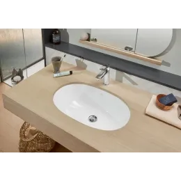 O.novo Раковина для установки под столешницу, 530 x 320 x 200 mm, Альпийский белый CeramicPlus, с переливом 416250R1