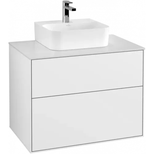 Villeroy & Boch Finion Тумба под раковину, с подсветкой, 2 выдвижных ящика, 800 x 603 x 501 mm, Glossy White Lacquer G08100GF