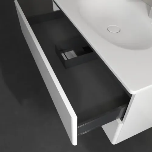 Villeroy & Boch Antao Тумба под раковину, с подсветкой, 2 выдвижных ящика, 988 x 504 x 496 mm, лицевая поверхность без текстурированной отделки, Glossy White Lacquer L05000GF