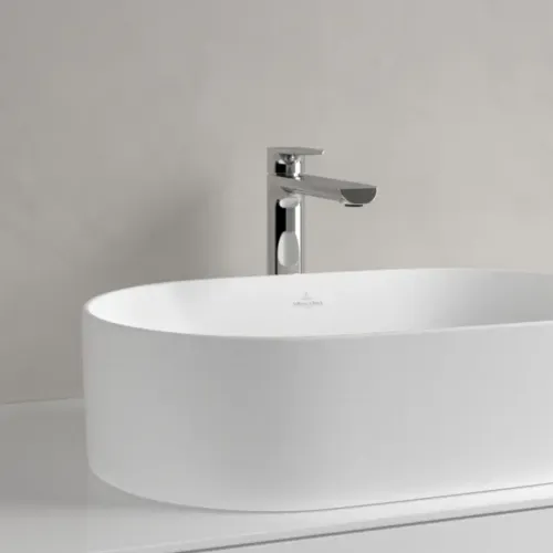 Villeroy & Boch Collaro Раковина для установки на столешницу, 560 x 360 x 145 mm, Stone White CeramicPlus, без перелива 4A1956RW