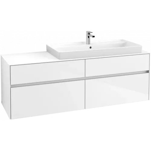 Villeroy & Boch Collaro Тумба под раковину, 4 выдвижных ящика, 1600 x 548 x 500 mm, Glossy White / Glossy White C03000DH
