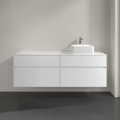 Villeroy & Boch Collaro Тумба под раковину, 4 выдвижных ящика, 1600 x 548 x 500 mm, Glossy White / Glossy White C05100DH