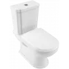 Villeroy & Boch Hommage Унитаз-компакт с вертикальным смывом, напольный, Альпийский белый CeramicPlus 666210R1