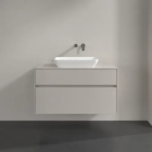 Villeroy & Boch Collaro Тумба под раковину, 2 выдвижных ящика, 1000 x 548 x 500 mm, Soft Grey / Soft Grey C10900VK