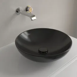 Villeroy & Boch Loop & Friends Раковина для установки на столешницу, 420 x 420 x 120 mm, Ebony CeramicPlus, без перелива 4A4601S5