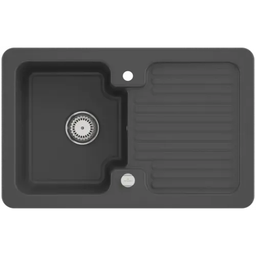 Villeroy & Boch Condor 45 Мойка, включая Комплект слива с эксцентриком, выкл Керамика, 800 x 510 mm, Graphite CeramicPlus 674502i4
