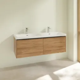 Villeroy & Boch Subway 3.0 Тумба под раковину, 2 выдвижных ящика, 1272 x 429 x 478 mm, Oak Kansas C56701RH