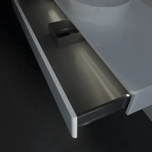 Villeroy & Boch Antao Тумба под раковину, с подсветкой, 1 выдвижной ящик, 1200 x 190 x 500 mm, лицевая поверхность без текстурированной отделки, Glossy White Lacquer / Glossy White Lacquer L10010GF