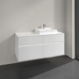 Villeroy & Boch Collaro Тумба под раковину, с подсветкой, 4 выдвижных ящика, 1200 x 548 x 500 mm, Glossy White / Glossy White C072B0DH