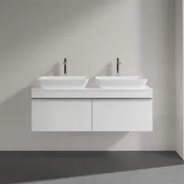 Villeroy & Boch Venticello Тумба под раковину, 2 выдвижных ящика, 1257 x 436 x 502 mm, Glossy White / Glossy White A94901DH