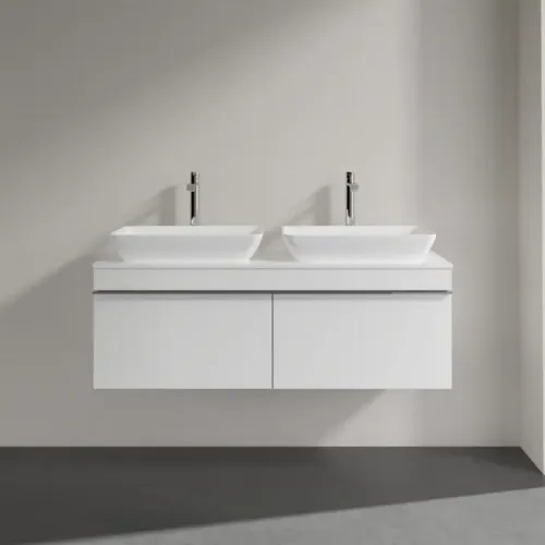 Villeroy & Boch Venticello Тумба под раковину, 2 выдвижных ящика, 1257 x 436 x 502 mm, Glossy White / Glossy White A94901DH