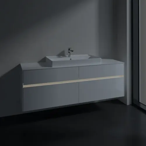 Villeroy & Boch Collaro Тумба под раковину, с подсветкой, 4 выдвижных ящика, 1600 x 548 x 500 mm, Glossy White / Glossy White C028B0DH