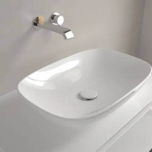Villeroy & Boch Loop & Friends Раковина для установки на столешницу, 560 x 380 x 120 mm, Альпийский белый, без перелива 4A490101
