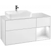 Villeroy & Boch Finion Тумба под раковину, с подсветкой, 3 выдвижных ящика, 1200 x 603 x 501 mm, Glossy White Lacquer / Glossy White Lacquer F401GFGF