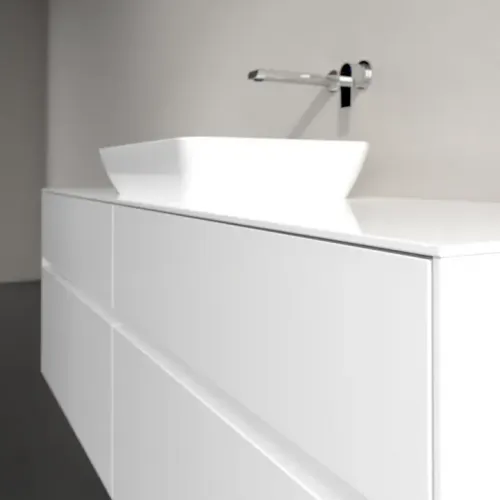 Villeroy & Boch Collaro Тумба под раковину, с подсветкой, 4 выдвижных ящика, 1600 x 548 x 500 mm, Glossy White / Glossy White C120B0DH