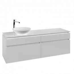 Villeroy & Boch Legato Тумба под раковину, 4 выдвижных ящика, 1600 x 550 x 500 mm, Glossy White / Glossy White B59600DH