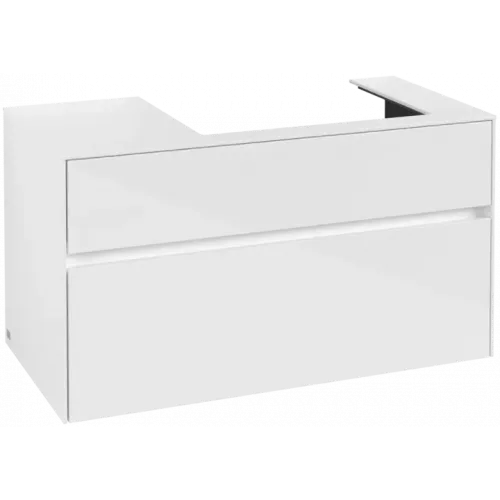 Villeroy & Boch Collaro Тумба под раковину, 2 выдвижных ящика, 1000 x 548 x 500 mm, Glossy White / Glossy White C01800DH