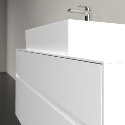 Villeroy & Boch Collaro Тумба под раковину, с подсветкой, 2 выдвижных ящика, 1000 x 548 x 500 mm, Glossy White / Glossy White C125B0DH