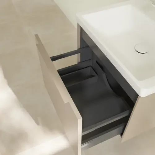 Villeroy & Boch Subway 3.0 Тумба под раковину, с подсветкой, 1 выдвижной ящик, 572 x 429 x 478 mm, Taupe C577L2VM