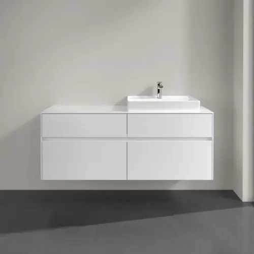 Villeroy & Boch Collaro Тумба под раковину, 4 выдвижных ящика, 1400 x 548 x 500 mm, Glossy White / Glossy White C08600DH