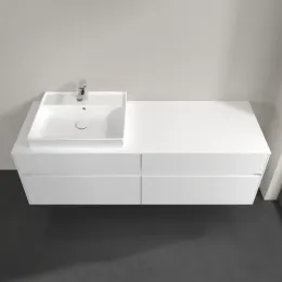 Villeroy & Boch Collaro Тумба под раковину, с подсветкой, 4 выдвижных ящика, 1600 x 548 x 500 mm, Glossy White / Glossy White C022B0DH