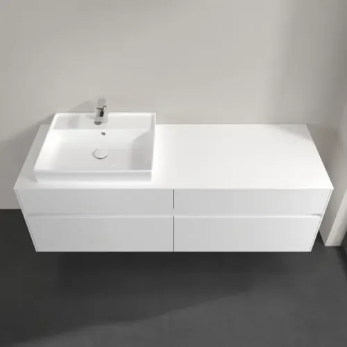 Villeroy & Boch Collaro Тумба под раковину, с подсветкой, 4 выдвижных ящика, 1600 x 548 x 500 mm, Glossy White / Glossy White C022B0DH