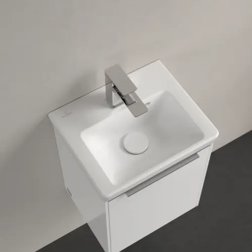 Villeroy & Boch Subway 3.0 Раковина компактная, 370 x 305 x 130 mm, Stone White CeramicPlus, с переливом 437037RW