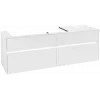 Villeroy & Boch Collaro Тумба под раковину, с подсветкой, 4 выдвижных ящика, 1600 x 548 x 500 mm, Glossy White / Glossy White C029B0DH