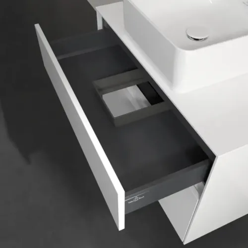 Villeroy & Boch Collaro Тумба под раковину, с подсветкой, 2 выдвижных ящика, 800 x 548 x 500 mm, Glossy White / Glossy White C037B0DH