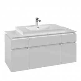 Villeroy & Boch Legato Тумба под раковину, 5 выдвижных ящиков, 1200 x 550 x 500 mm, Glossy White / Glossy White B69700DH