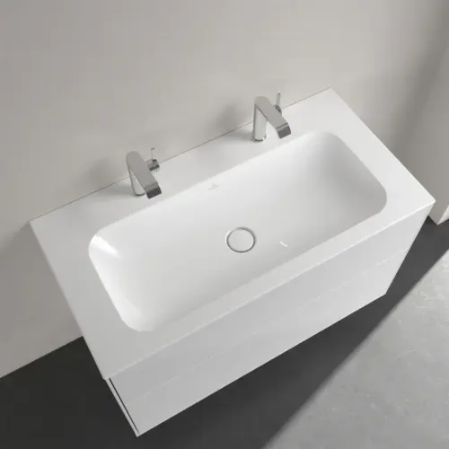 Villeroy & Boch Finion Pаковина для установки на тумбу, 1000 x 500 x 160 mm, Альпийский белый CeramicPlus, без перелива, нешлифованный 4164A1R1