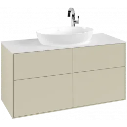 Villeroy & Boch Finion Тумба под раковину, 4 выдвижных ящика, 1200 x 603 x 501 mm, Silk Grey Matt Lacquer F91100HJ