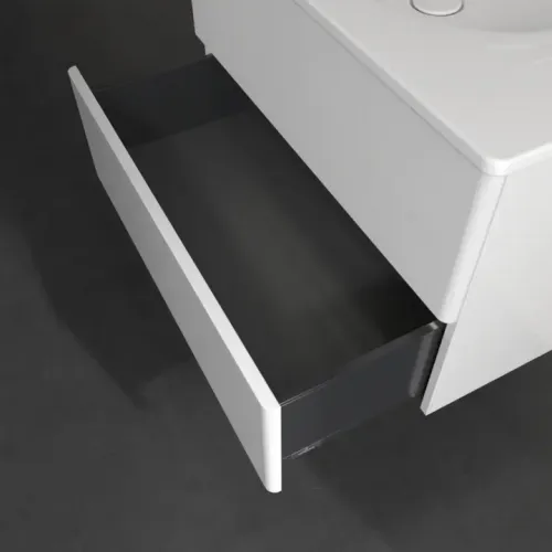Villeroy & Boch Antao Тумба под раковину, с подсветкой, 2 выдвижных ящика, 788 x 504 x 496 mm, лицевая поверхность без текстурированной отделки, Glossy White Lacquer L04000GF